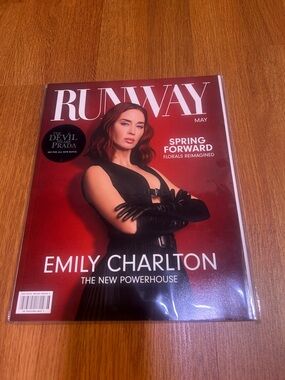 Runway Magazine May Issue - Red Cover with Emily Charlton